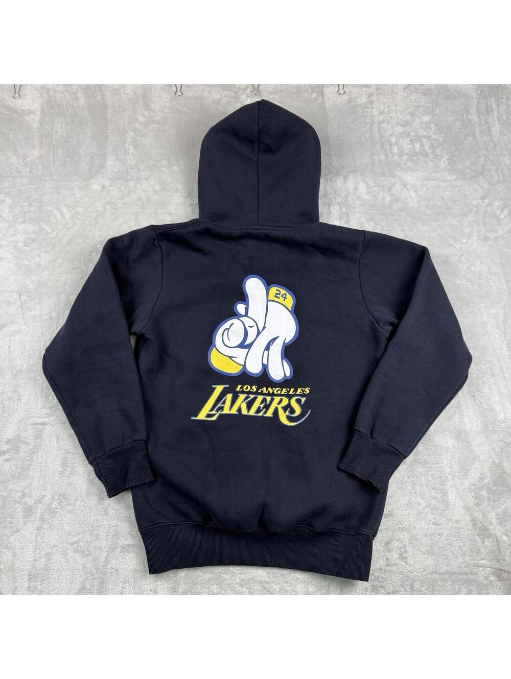 Los Angeles Lakers Hoodie Large Navy Fleece Graphic NBA Basketball Fan Apparel